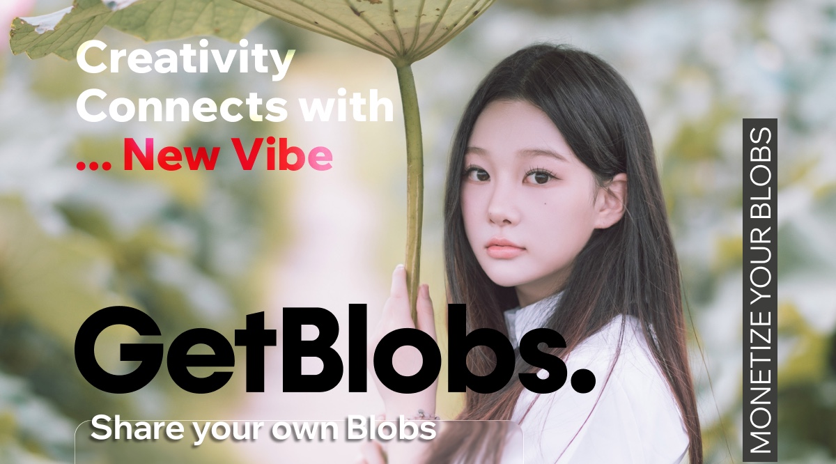 GetBlobs hero - desktop and mobile